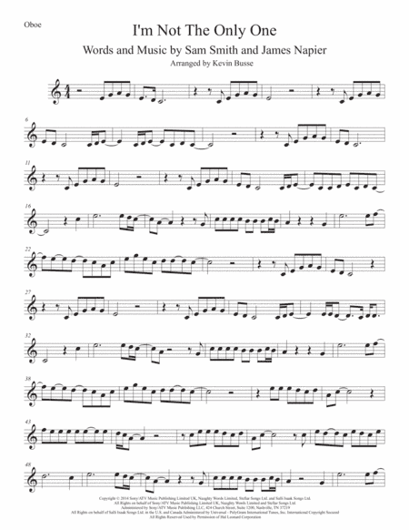 I'm Not The Only One (arr. Kevin Busse)