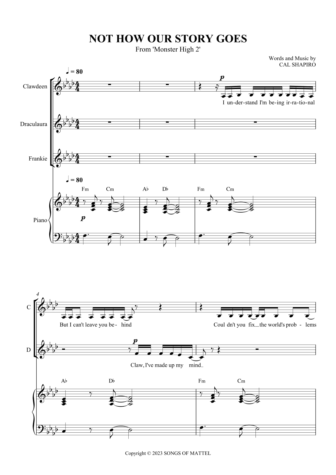 Not How Our Story Goes (arr. SCMusic)