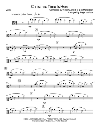 Christmas Time Is Here (arr. Roger Wallace)