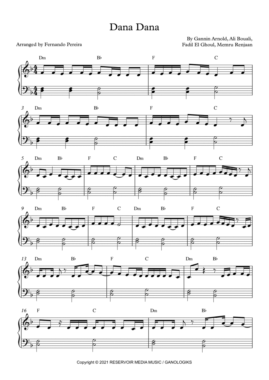 Dana Dana (arr. Fernando Pereira)