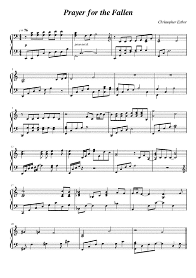 Prayer for the Fallen (Piano)
