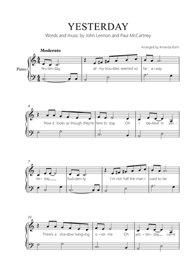 Yesterday (arr. Amanda Kohn)