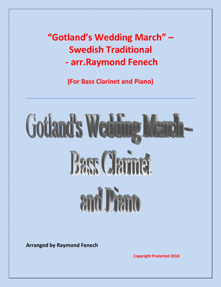 Gotland's Wedding March - Traditional - Bass Clarinet and Piano (arr. Raymond Fenech)
