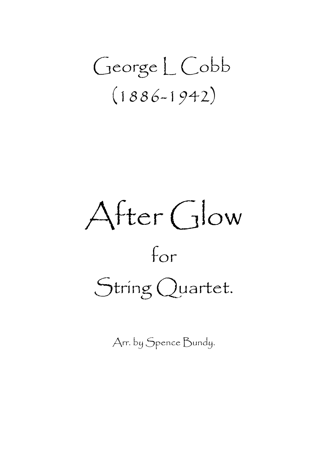 After Glow (arr. Spence Bundy)