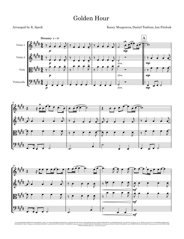 Golden Hour (arr. K. Speck)