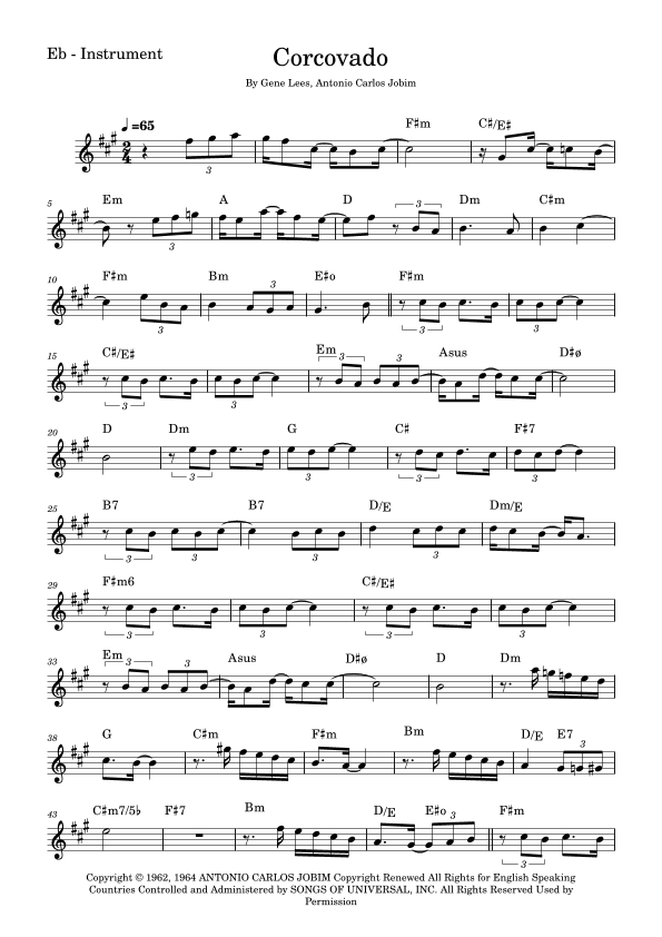 Quiet Nights Of Quiet Stars (corcovado) (arr. Fabio Eduardo de Oliveira)