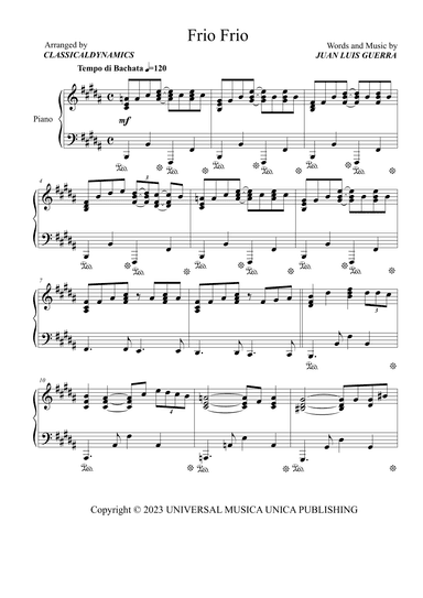 Frio Frio (arr. ClassicalDynamics)