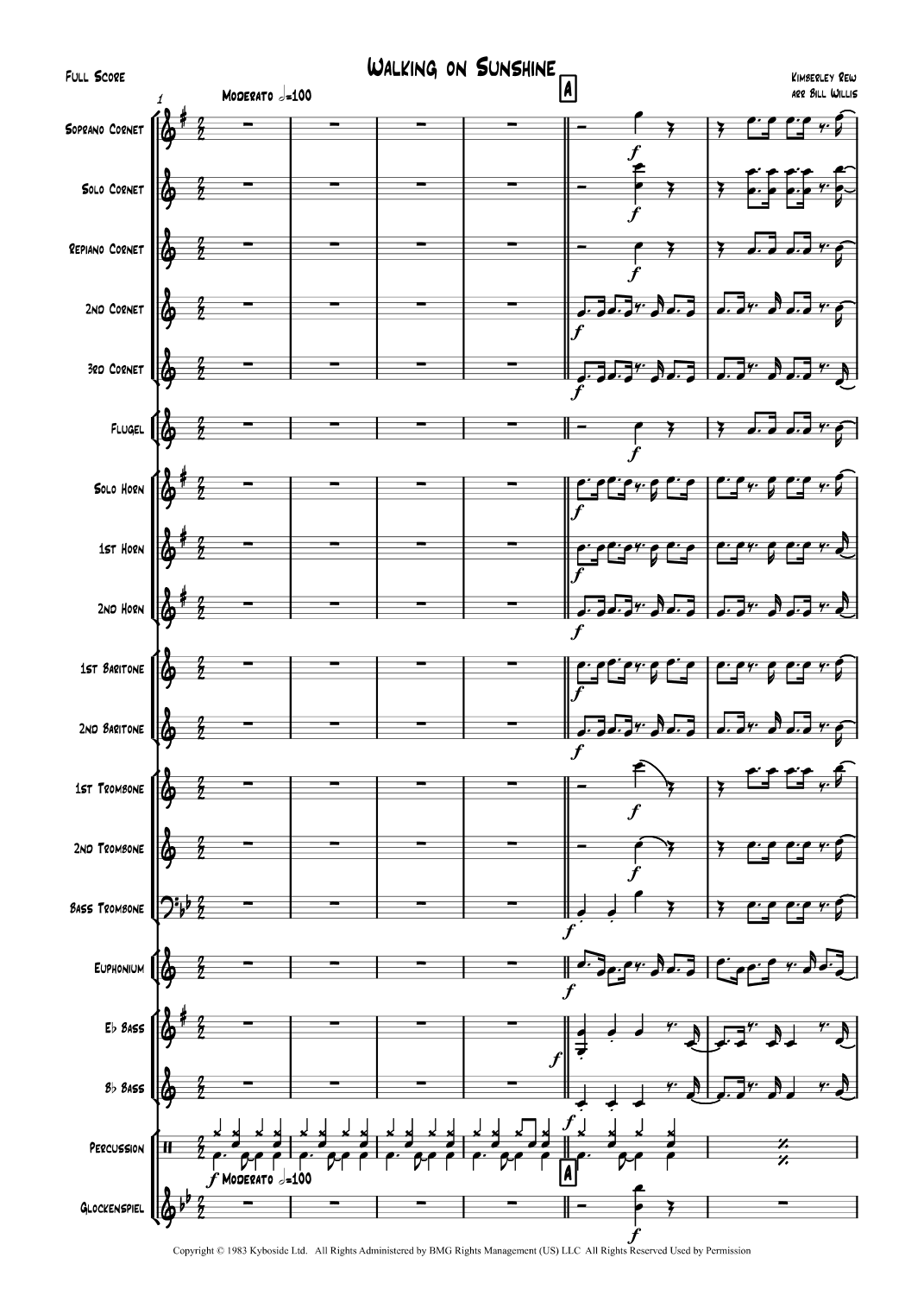 Walking On Sunshine (arr. Bill Willis)