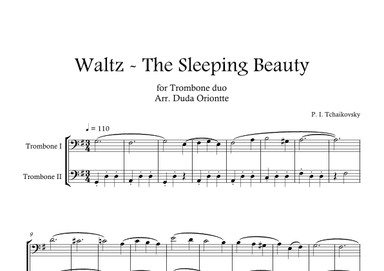 Waltz - The Sleeping Beauty (TROMBONE DUO ) TCHAIKOVSKY - beginner - Disney (arr. Duda Oriontte)