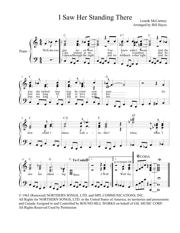 I Saw Her Standing There (arr. Bill Hayes)