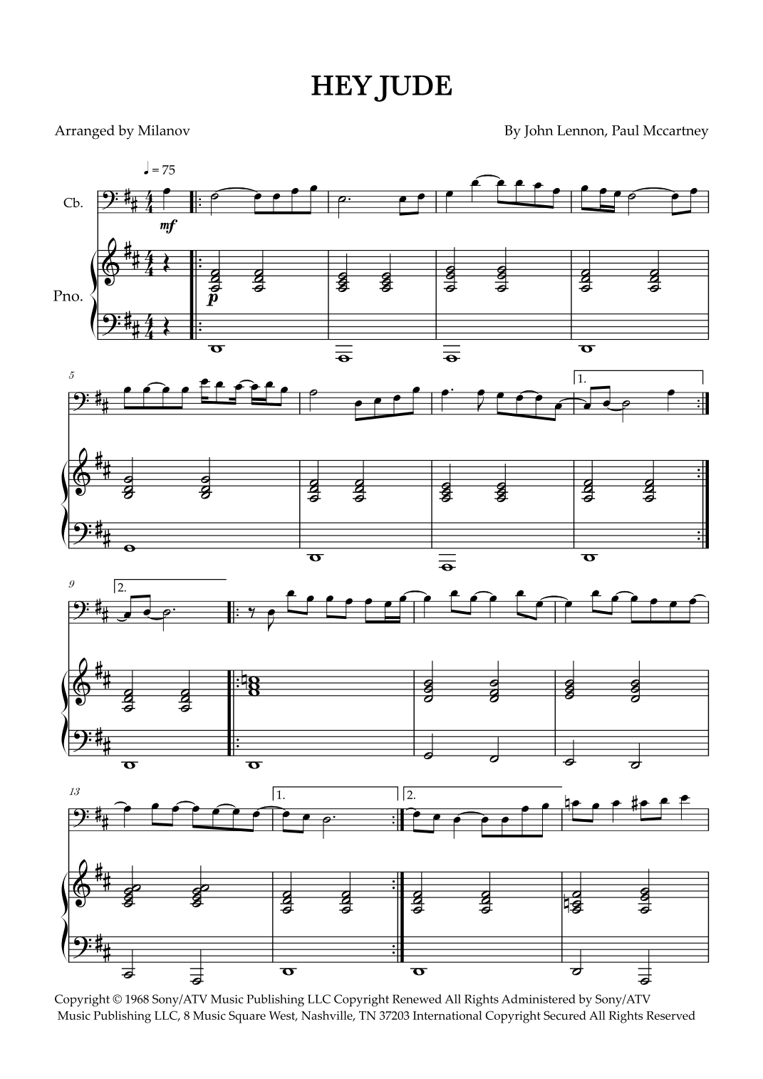 Hey Jude (arr. Milanov)