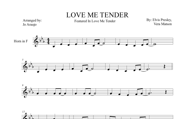 Love Me Tender (arr. JO ARAÚJO)