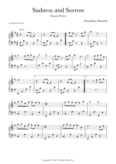 Sadness And Sorrow (arr. Sunny P)