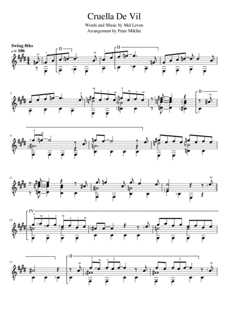 Cruella De Vil (arr. Peter Miklitz)