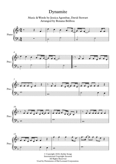 Dynamite (arr. Roxana Belibou)