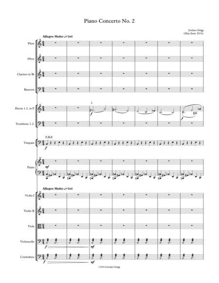 Piano Concerto No.2 Score and parts