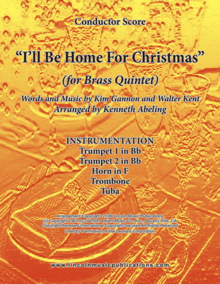 I'll Be Home For Christmas (arr. Kenneth Abeling)