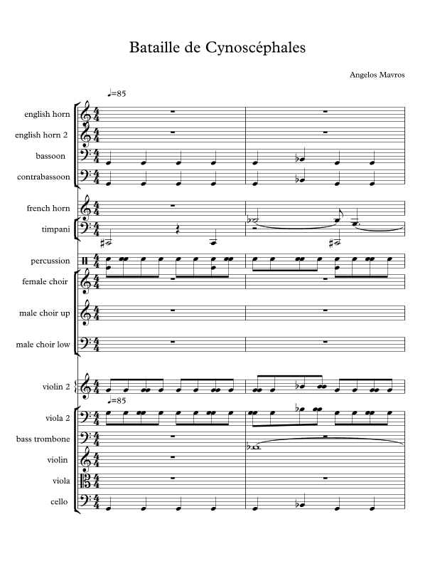 Bataille de Cynoscéphales - Score Only