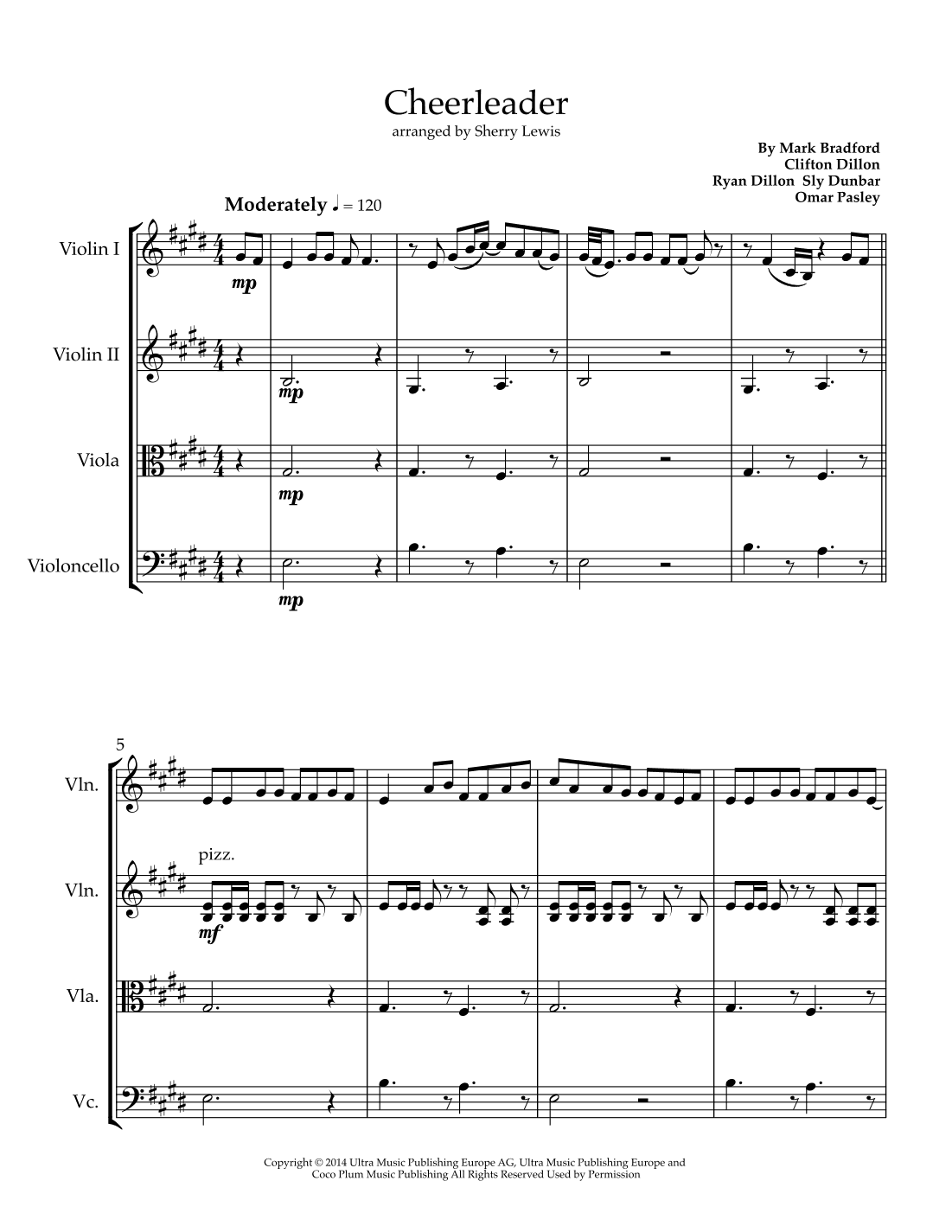 Cheerleader (arr. Sherry Lewis)