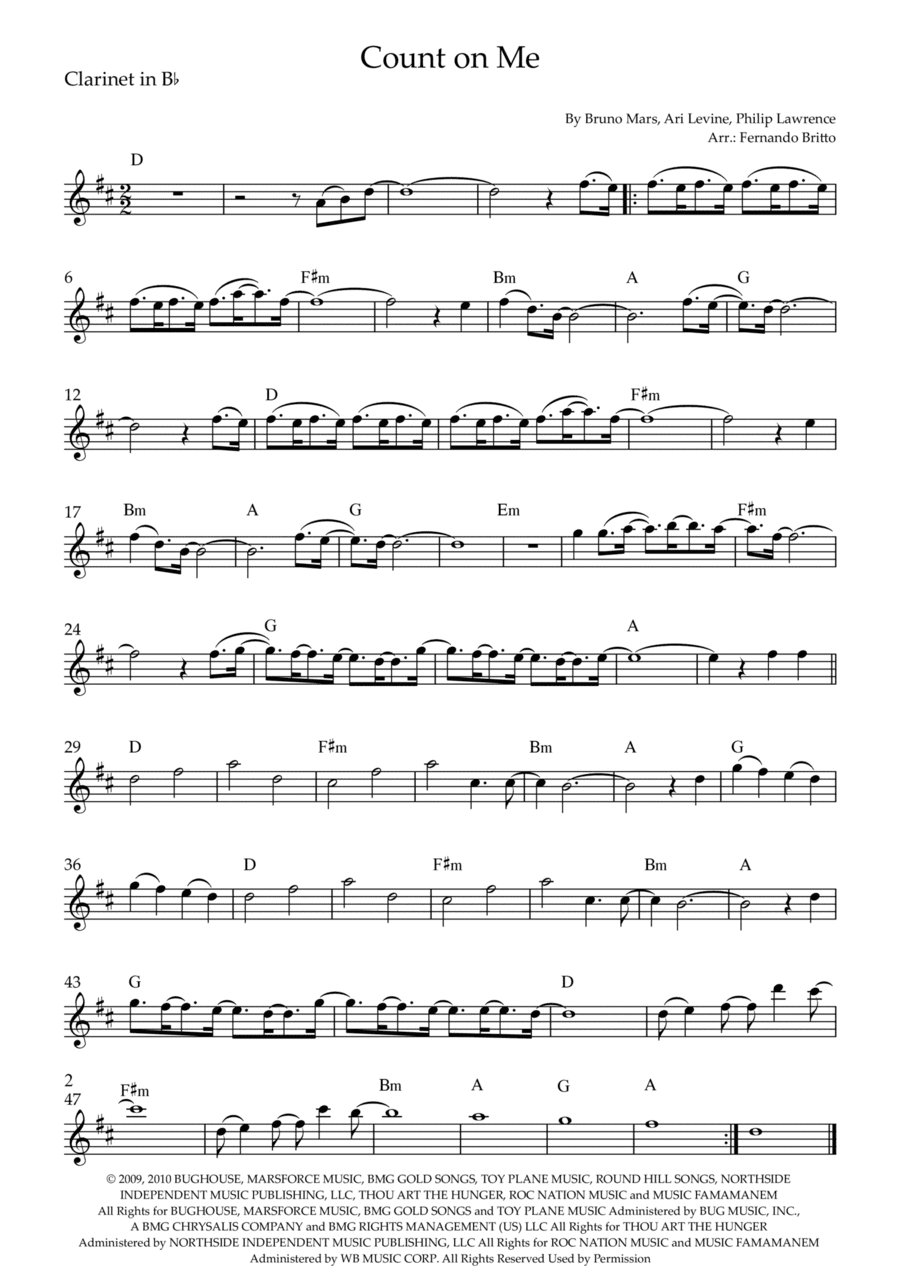 Count On Me (arr. Fernando Britto)