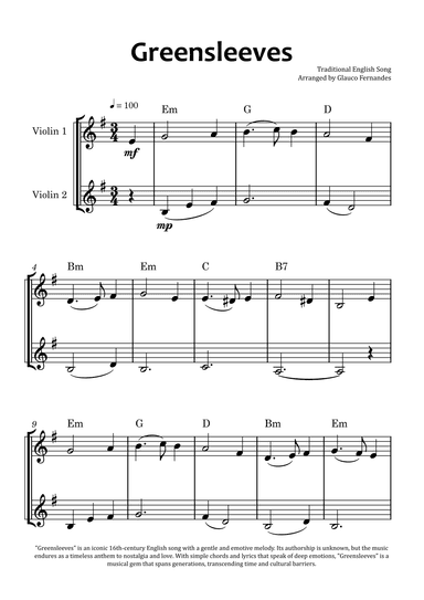 Greensleeves (arr. Glauco Fernandes)