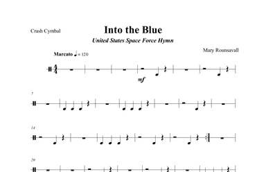 US SPACE FORCE HYMN (Into the Blue) CRASH CYMBAL PART