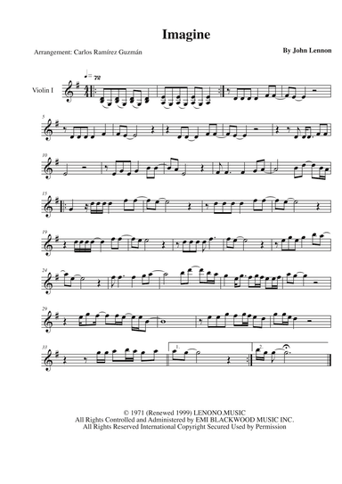 Imagine (arr. Carlos Ramírez Guzmán)
