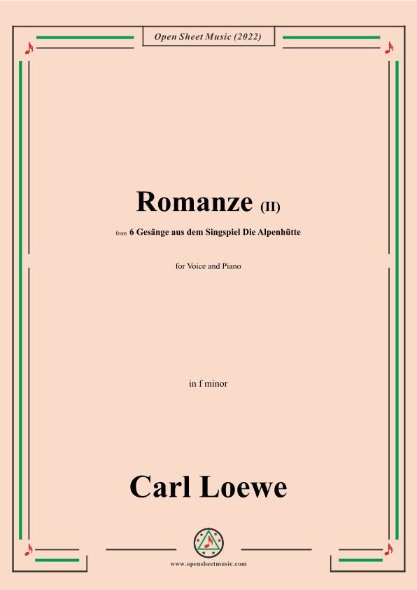 Loewe-Romanze(II),in f minor,for Voice and Piano (arr. OSM Press)