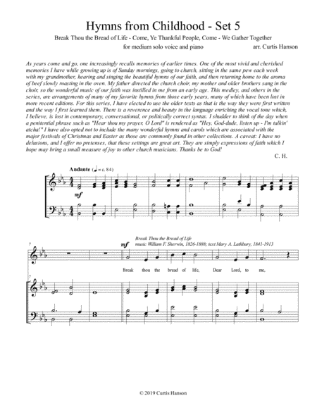 Hymns from Childhood - Set 5 (solo) (arr. Curtis Hanson)