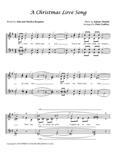 Christmas Love Song A (arr. Patty Godfrey)