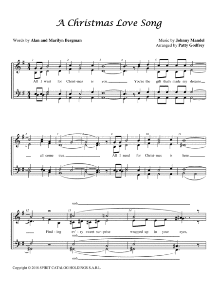 Christmas Love Song A (arr. Patty Godfrey)