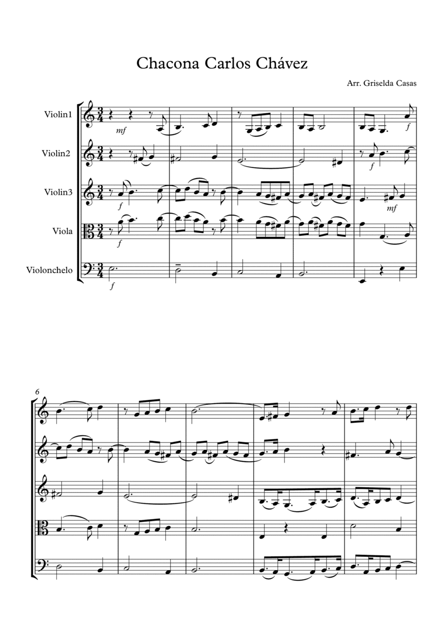 Chacona (arr. Griselda Casas)