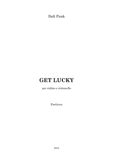 Get Lucky (arr. Francesco Tanzi)