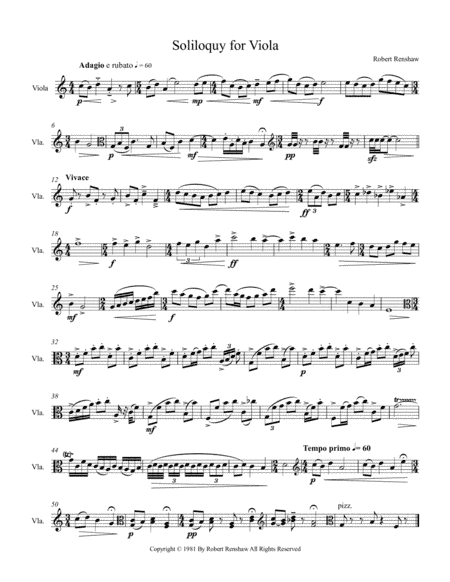 Soliloquy for Viola