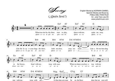 Sway (quien Sera) (arr. JULIA OH MUSIC | Julia Yeon-Joo Oh)