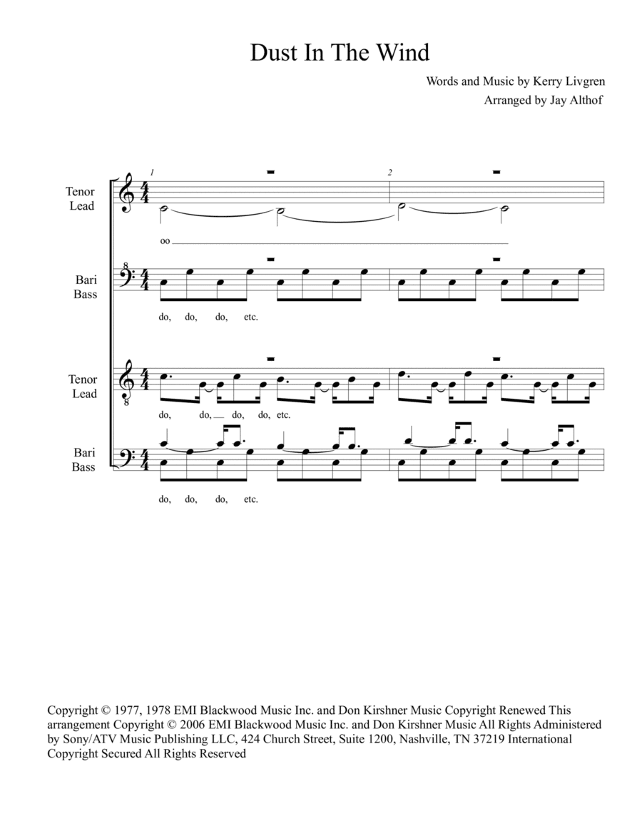 Dust In The Wind (arr. Jay Althof)