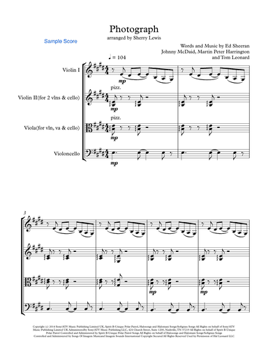 Photograph (arr. Sherry Lewis Publishing)