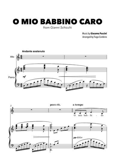 O Mio Babbino Caro (arr. Tiago Cordeiro)