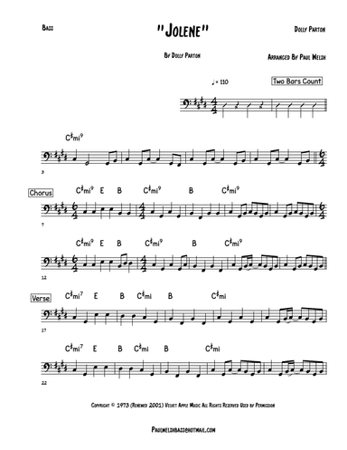 Jolene (arr. P Welsh)