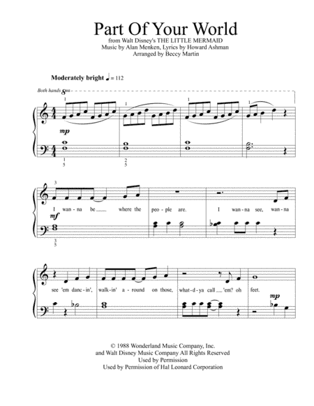 Part Of Your World (arr. Rebecca Hawkes Martin)