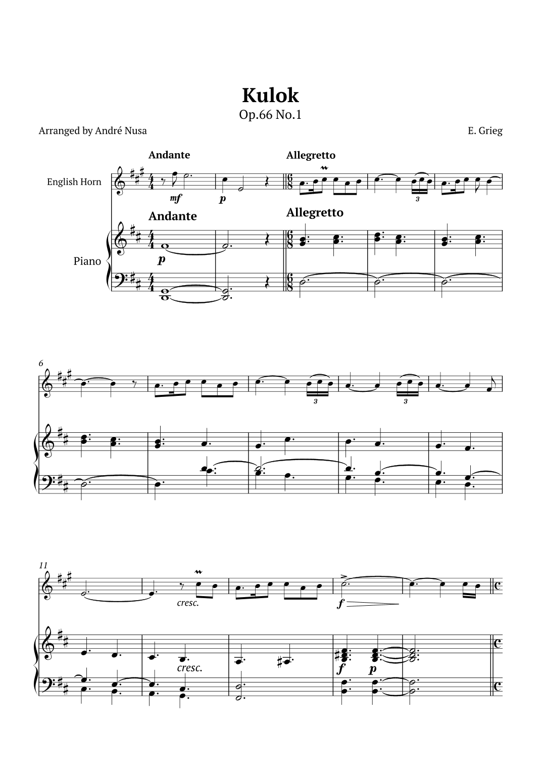Kulok Op.66 No.1 (arr. André Nusa)