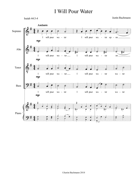 I Will Pour Water