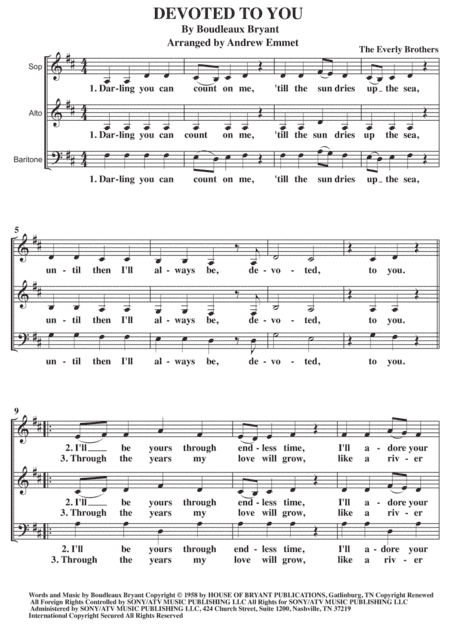 Devoted To You (arr. Andrew Emmet)