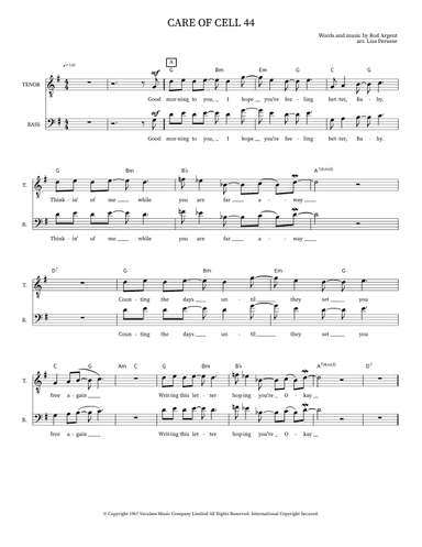 Care Of Cell 44 (arr. Lisa Perusse)