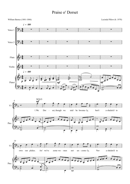 William Barnes Suite - 5. Praise o' Dorset
