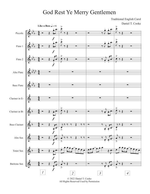 God Rest Ye Merry Gentlemen (arr. Daniel T Cooke)