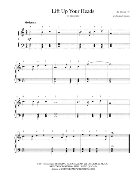 Lift Up Your Heads (arr. Samuel Stokes)