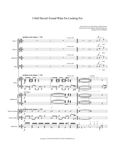 Still Haven't Found What I'm Looking For (arr. David Maddux)