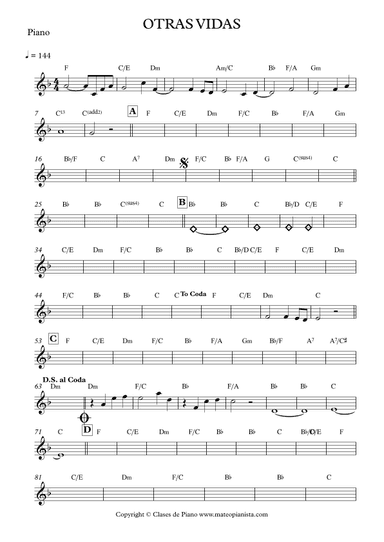 Otras Vidas (arr. Mateo Aguilar)