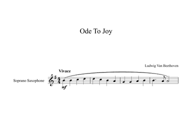 Ode To Joy - Ludwig Van Beethoven (Soprano Sax) (arr. Digital Book Music)